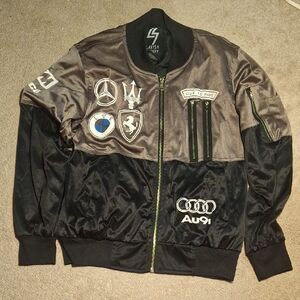 LAVISH SOCIETY Bomber Jacket with Patches